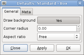 Default Box Properties